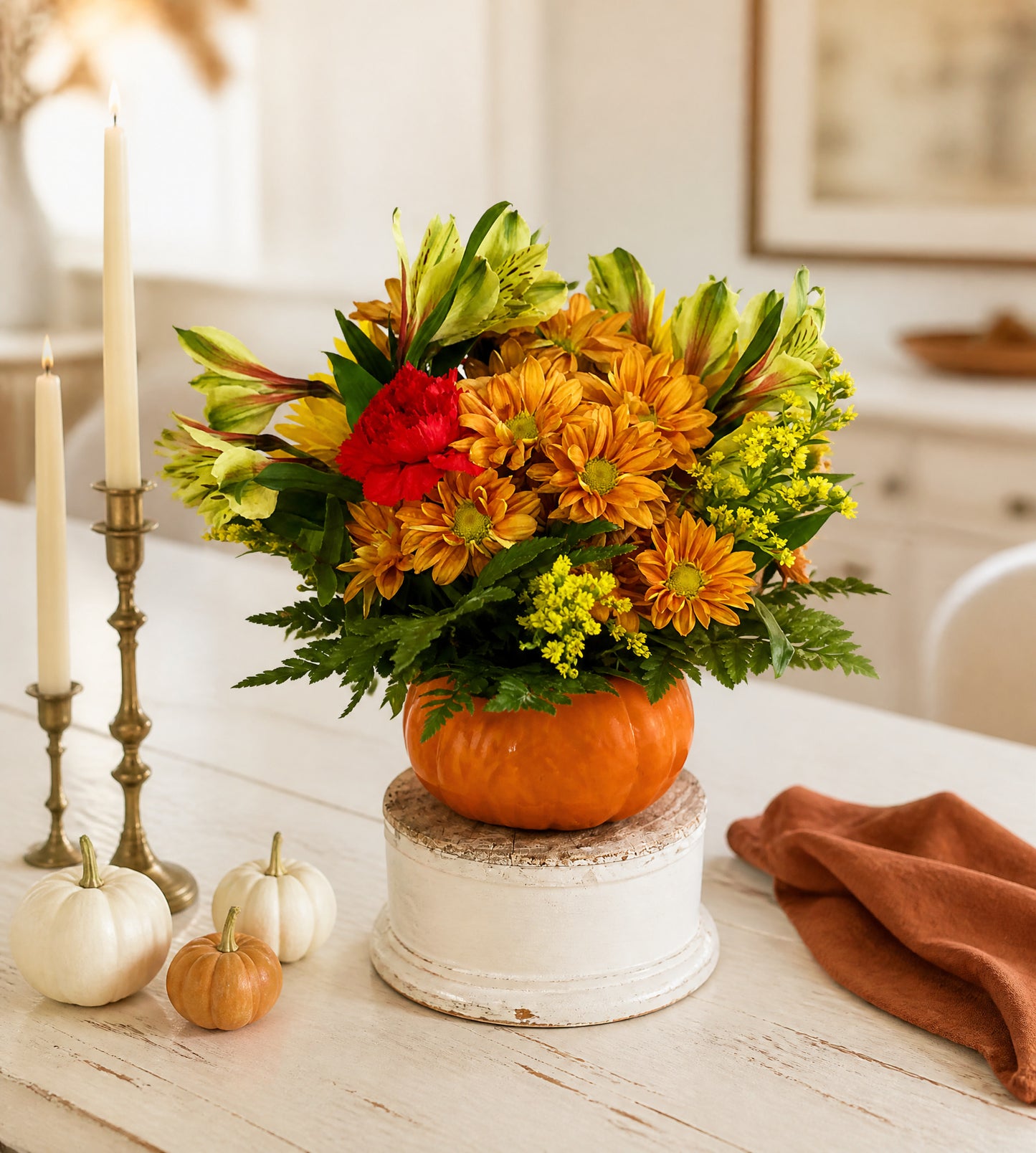 Fall Pumpkin Centerpiece