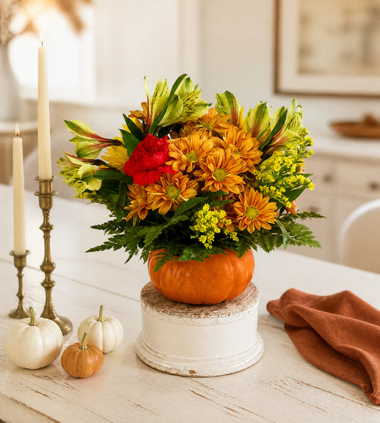 Fall Pumpkin Centerpiece